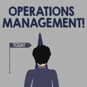 Writing note showing Operations Management. Business photo showcasing designing イラスト素材