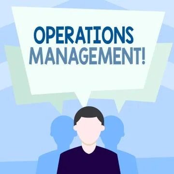 Writing note showing Operations Management. Business photo showcasing designing Stockillustratie