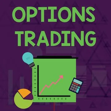 Writing note showing Options Trading. Business photo showcasing Different Stock Illustration