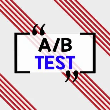 Writing note showing A Or B Test. Business photo showcasing test to determine 스톡 일러스트