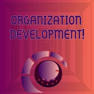 Writing note showing Organization Development. Business photo showcasing tech Stock Illustration