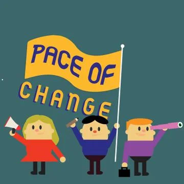 Writing note showing Pace Of Change. Business photo showcasing Shift in normal Stock Illustration
