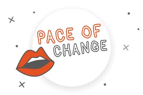 Writing note showing Pace Of Change. Business photo showcasing Shift in normal Stock Illustration