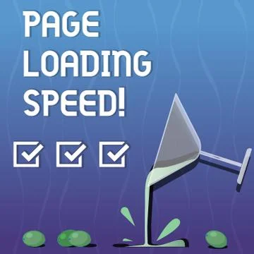 Writing note showing Page Loading Speed. Business photo showcasing time it takes Illustrazione stock
