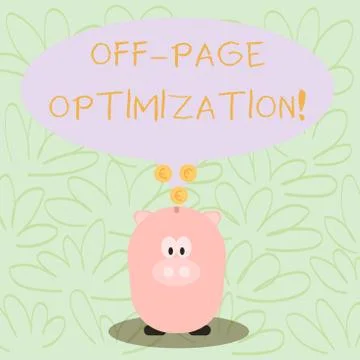 Writing note showing Off Page Optimization. Business photo showcasing set of Illustrazione stock