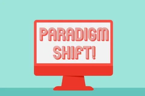 Writing note showing Paradigm Shift. Business photo showcasing fundamental イラスト素材