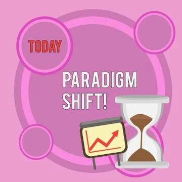 Writing note showing Paradigm Shift. Business photo showcasing fundamental イラスト素材