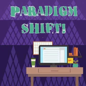 Writing note showing Paradigm Shift. Business photo showcasing fundamental イラスト素材