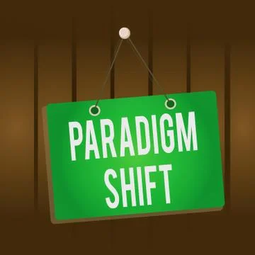 Writing note showing Paradigm Shift. Business photo showcasing fundamental 스톡 일러스트