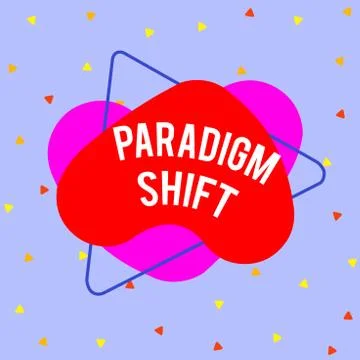 Writing note showing Paradigm Shift. Business photo showcasing fundamental イラスト素材