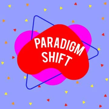 Writing note showing Paradigm Shift. Business photo showcasing fundamental イラスト素材