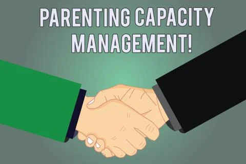 Writing note showing Parenting Capacity Management. Business photo showcasing Stock Illustration