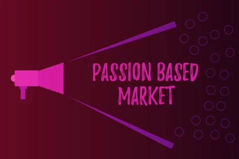 Writing note showing Passion Based Market. Business photo showcasing Emotional Illustrazione stock