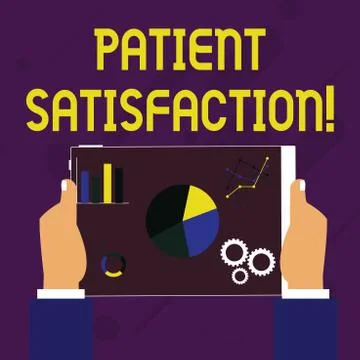 Writing note showing Patient Satisfaction. Business photo showcasing measure of Stock Illustration