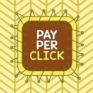 Writing note showing Pay Per Click. Business photo showcasing Internet イラスト素材