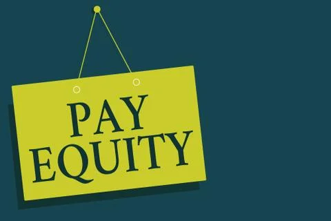 Writing note showing Pay Equity. Business photo showcasing eliminating sex and イラスト素材