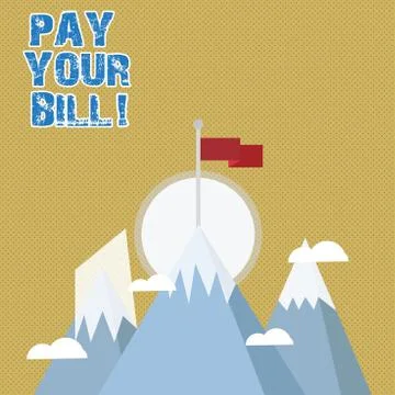 Writing note showing Pay Your Bill. Business photo showcasing amount of money イラスト素材