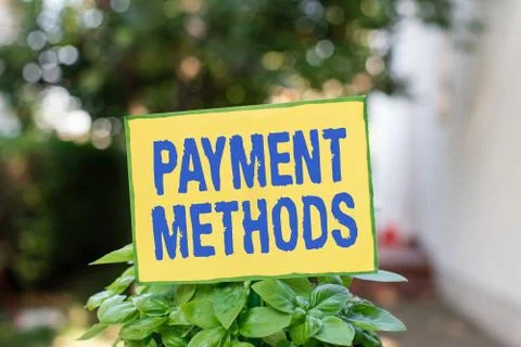 Writing note showing Payment Methods. Business photo showcasing Several ways Stock Photos