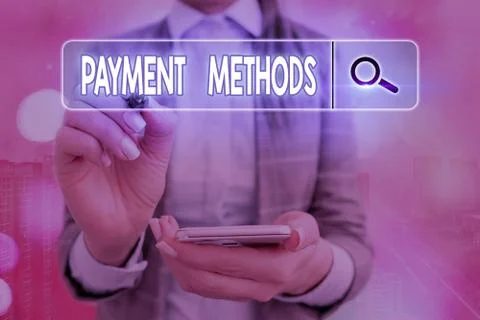 Writing note showing Payment Methods. Business photo showcasing Several ways Stock Photos
