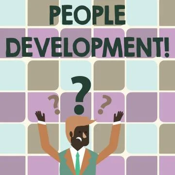 Writing note showing People Development. Business photo showcasing Encouraging Stock Illustration