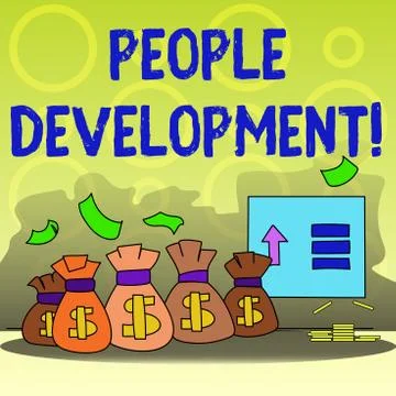 Writing note showing People Development. Business photo showcasing Encouraging Stock Illustration