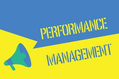 Writing note showing Performance Management. Business photo showcasing Improv 스톡 일러스트