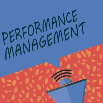 Writing note showing Performance Management. Business photo showcasing Improve 스톡 일러스트