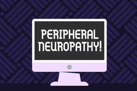 Writing note showing Peripheral Neuropathy. Business photo showcasing condition Stock Illustration