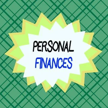 Writing note showing Personal Finances. Business photo showcasing the activity イラスト素材