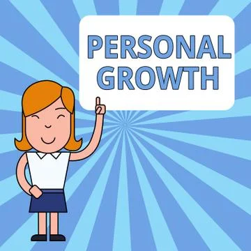 Writing note showing Personal Growth. Business photo showcasing improve develop 스톡 일러스트