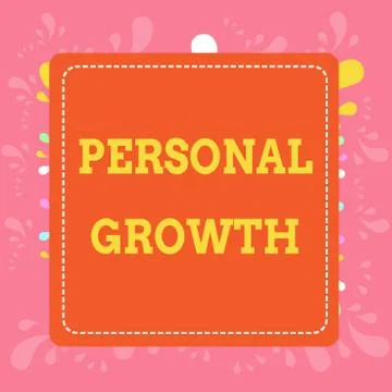 Writing note showing Personal Growth. Business photo showcasing improve develop Stockillustratie