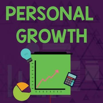 Writing note showing Personal Growth. Business photo showcasing improve develop イラスト素材