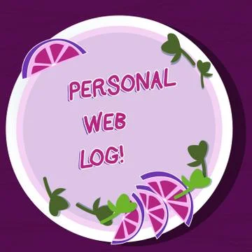Writing note showing Personal Web Log. Business photo showcasing website that Stock Illustration
