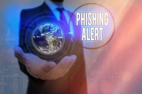 Writing note showing Phishing Alert. Business photo showcasing aware to 库存照片