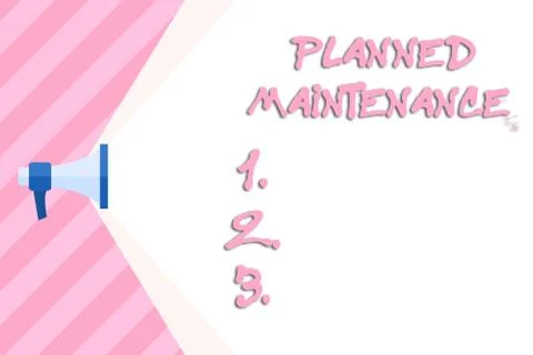 Writing note showing Planned Maintenance. Business photo showcasing reventive Stock Illustration