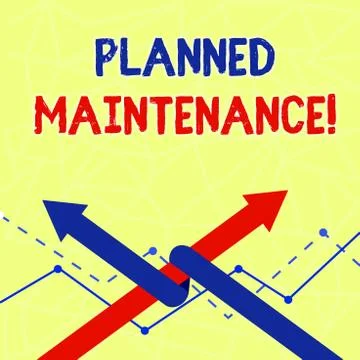 Writing note showing Planned Maintenance. Business photo showcasing reventive Stock Illustration
