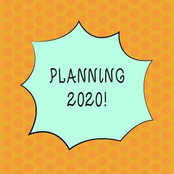 Writing note showing Planning 2020. Business photo showcasing process of making Illustrazione stock
