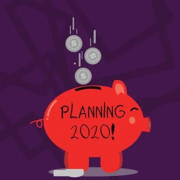Writing note showing Planning 2020. Business photo showcasing process of making Illustrazione stock