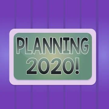 Writing note showing Planning 2020. Business photo showcasing process of making Illustrazione stock