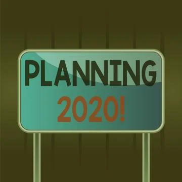 Writing note showing Planning 2020. Business photo showcasing process of making Stock Illustration