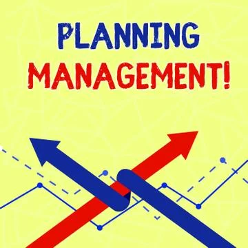 Writing note showing Planning Management. Business photo showcasing act or Stock Illustration
