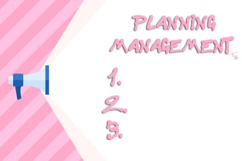Writing note showing Planning Management. Business photo showcasing act or Illustrazione stock