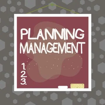 Writing note showing Planning Management. Business photo showcasing act or Illustrazione stock