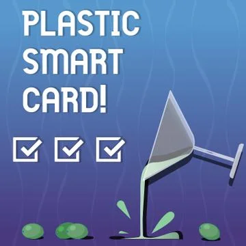 Writing note showing Plastic Smart Card. Business photo showcasing security Stock Illustration