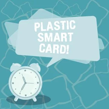 Writing note showing Plastic Smart Card. Business photo showcasing security Stock Illustration
