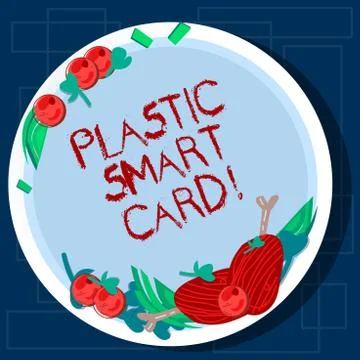 Writing note showing Plastic Smart Card. Business photo showcasing security Stock Illustration