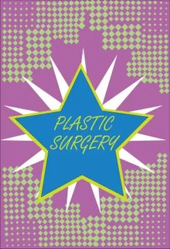 Writing note showing Plastic Surgery. Business photo showcasing Process of Stock Illustration