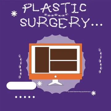 Writing note showing Plastic Surgery. Business photo showcasing Process of Stock Illustration