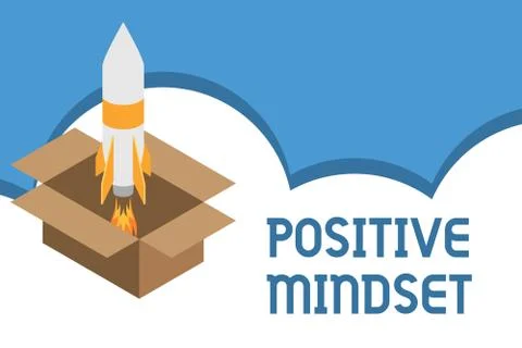 Writing note showing Positive Mindset. Business photo showcasing mental attitude Stock Illustration