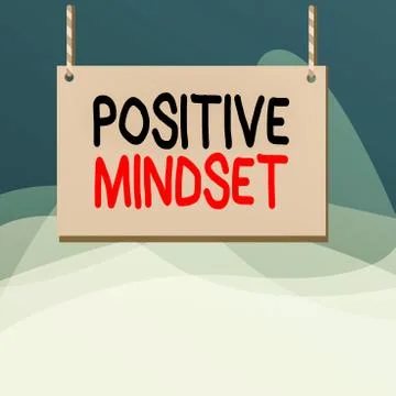 Writing note showing Positive Mindset. Business photo showcasing mental attitude 库存插图
